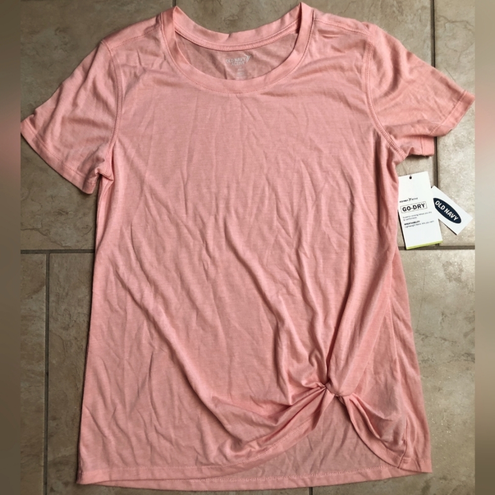 Old Navy Active Light Peach Go Dry Tee-XS Petite